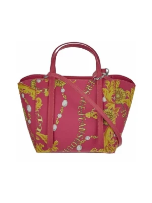 Syntetyczna torba na zakupy z odpinanym paskiem Versace