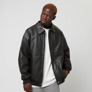 Urban Classics Synthetic Leather Blouson mężczyźni Kurtki przejściowe czarny rozmiar Odzież