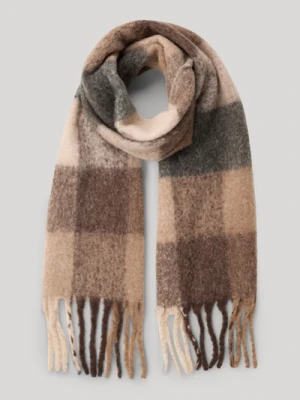 Szal Agustina w kolorze brązowo-szarym w kratę Joop