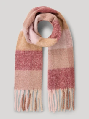 Szal Agustina w kolorze różowo-beżowym w kratkę Joop