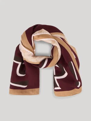 Szal Aina w kolorze bordowym/beżowym ze wzorem Joop