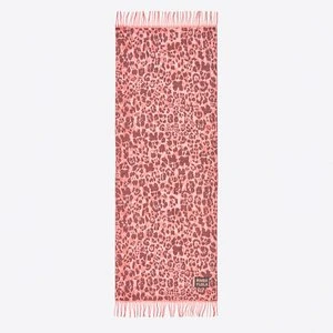 Szal akryl żakard animal print koralowy BIMBA Y LOLA