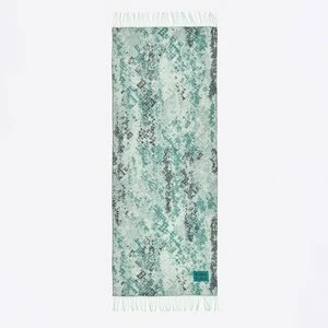 Szal akryl żakard snake print akwamaryna BIMBA Y LOLA