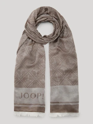 Szal Amelie w kolorze beżowo-brązowym ze wzorem Joop