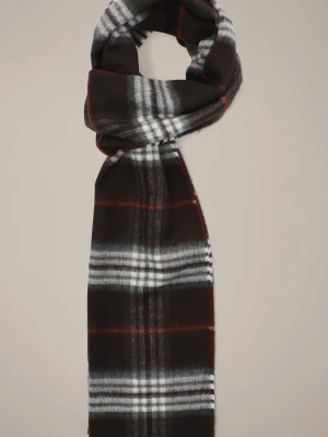 Szal Brązowo-Szary w Kratę Lancerto