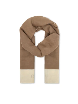 Szal Calvin Klein Linen Blend Emblem Pareo Scarf LV04F9021G Beżowy