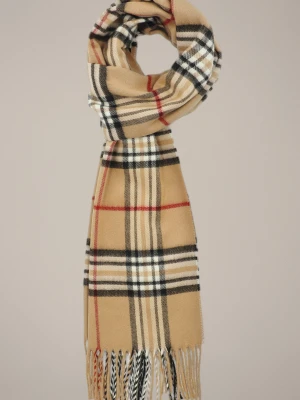 Szal Camel w Kratę Tartan Unisex Lancerto