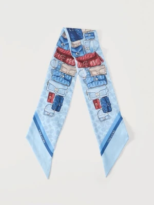 Szal Coach niebieski denim