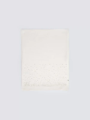 Szal damski bawełniany z kryształkami kremowy Cristaso 103 BIG STAR