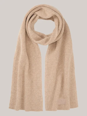 Szal dzianinowy w kolorze taupe Joop