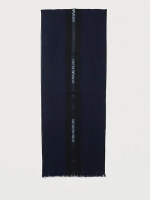 Szal Emporio Armani granatowy