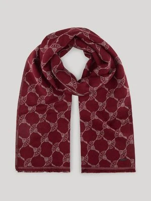 Szal Felix w kolorze bordowym ze wzorem w chabry Joop
