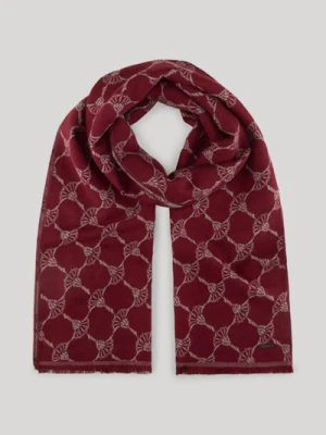 Szal Felix w kolorze bordowym ze wzorem w chabry Joop