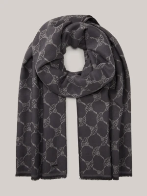 Szal Felix ze wzorem chabru w kolorze ciemnoszarym Joop