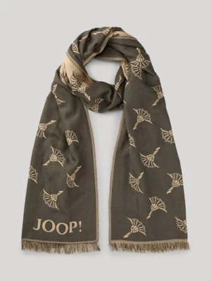 Szal Feris w kolorze oliwkowym we wzór Joop