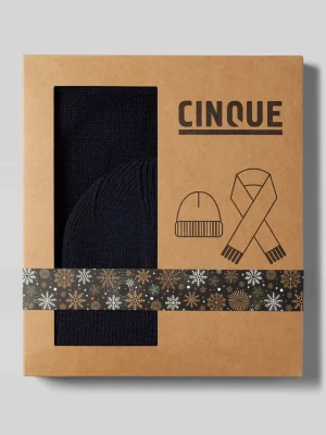Szal i czapka z mieszanki bawełny w zestawie CINQUE