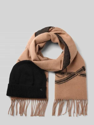 Szal i czapka z mieszanki wełny model ‘Box Set’ Lauren Ralph Lauren