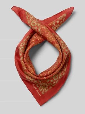 Szal jedwabny z napisem z logo Lauren Ralph Lauren