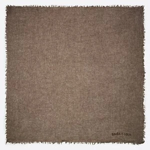 Szal kaszmirowy brązowy BIMBA Y LOLA