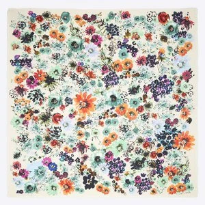 Szal kwiaty akwarela ivory BIMBA Y LOLA