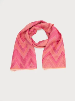 Szal Missoni koralowy