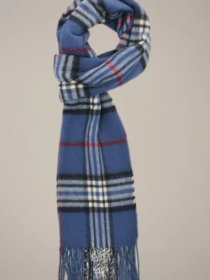 Szal Niebieski w Kratę Unisex Lancerto