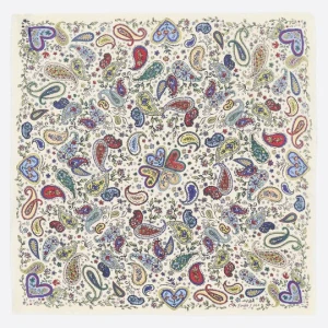 Szal paisley off white BIMBA Y LOLA