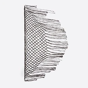 Szal pleciony frędzle brązowy BIMBA Y LOLA