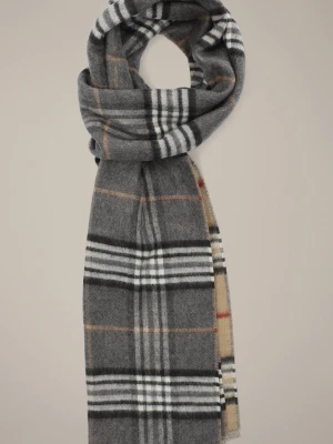 Szal Szaro-Beżowy w Kratę Lancerto