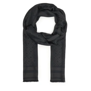 Szal Tommy Hilfiger Th Monogram Scarf AW0AW18273 Czarny