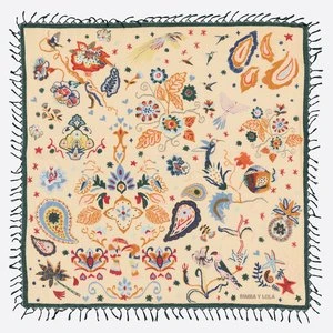 Szal tropikalne ptaki zielony BIMBA Y LOLA