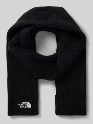 Szal w imitacji dzianiny z naszywką z logo The North Face Czarny