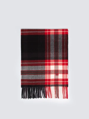 Szal w kratę czerwony Remi 603 BIG STAR