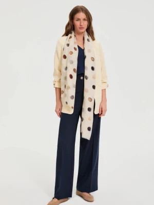 Szal w kropki beżowy Moodo