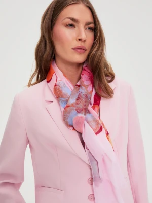 Szal w kwiaty różowy Moodo
