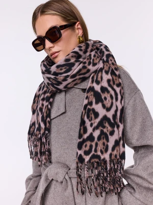 Szal w zwierzęcy wzór z wełną i kaszmirem TARANKO