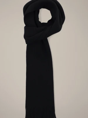 Szal Wełniany Czarny Unisex Lancerto