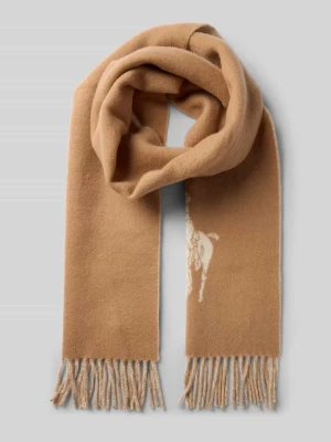 Szal wełniany z wyhaftowanym logo model ‘Oblong’ Polo Ralph Lauren