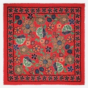 Szal wełny kwiaty styl mozaiki BIMBA Y LOLA