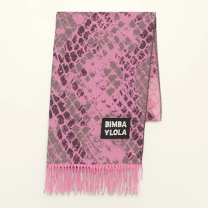Szal wężowy wzór różowy BIMBA Y LOLA