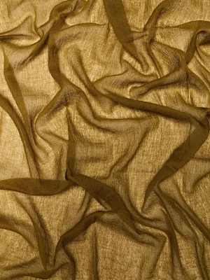 Szal Z Chłodnej Wełny - Żółty Musztardowy - - Massimo Dutti - Female