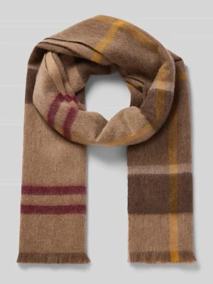 Szal z czystej wełny model 'Rosefield' Barbour Średniobrązowy