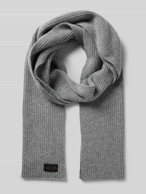 Szal z czystej wełny z efektem dzianiny camel active