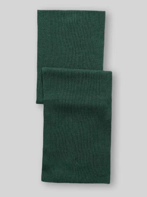 Szal z czystej wełny z wyhaftowanym logo Polo Ralph Lauren Butelkowy zielony