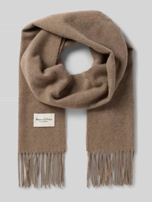 Szal z czystej żywej wełny Marc O'Polo Camel