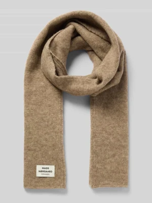 Szal z detalem z logo MADS NØRGAARD