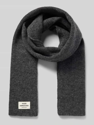 Szal z detalem z logo MADS NØRGAARD