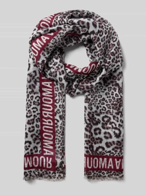 Szal z dodatkiem jedwabiu i zwierzęcym nadrukiem na całej powierzchni Marc Cain