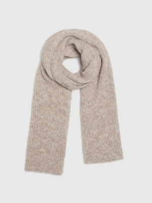 Szal z dodatkiem wełny beżowy Moodo