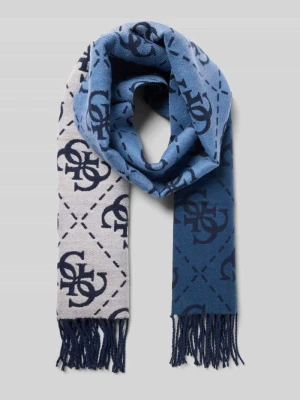Szal z dodatkiem wiskozy model ‘Jacquard’ Guess